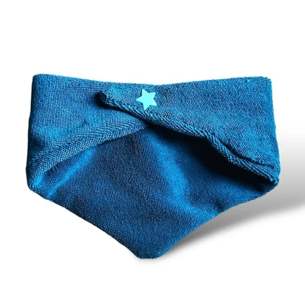 Juicy Couture X Louadore Terry Cloth Bee Dog Bandana Teal